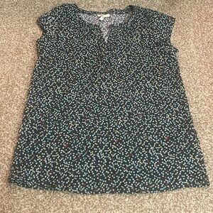 Joie Multicolored Floral Short Sleeve Blouse